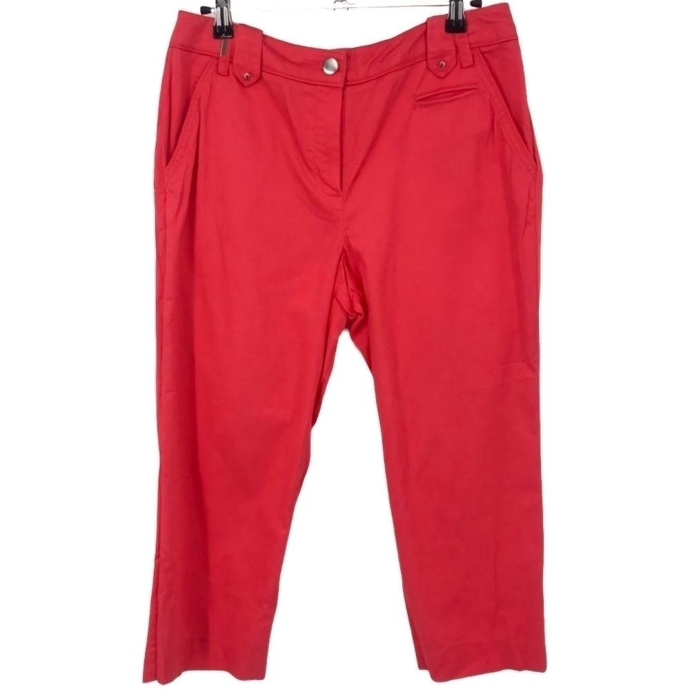 Larry Levine Red Casual Capri Size 6